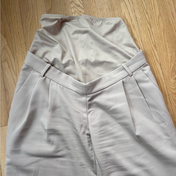 Abercrombie & Fitch Cream Wide Leg Pants - Picture 2 of 3